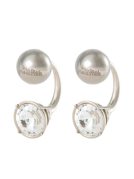  Jean Paul Gaultier Crystal-embellished Earrings - Silver 