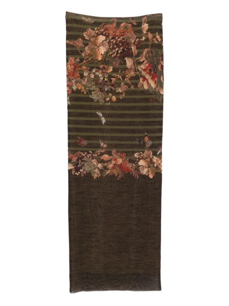  Jean Paul Gaultier Floral-print Skirt - Brown 