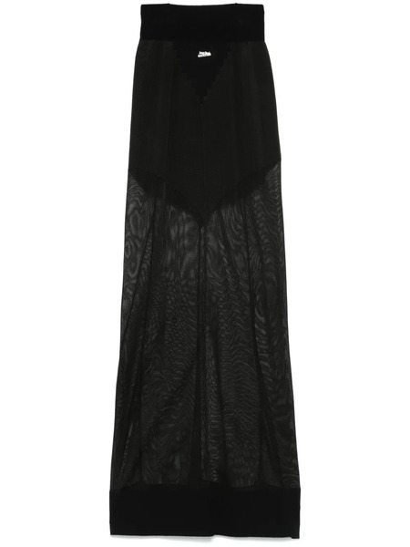  Jean Paul Gaultier Knitted Maxi Skirt - Black 