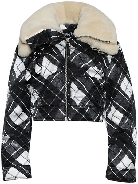  Jean Paul Gaultier Layered Shearling-collar Jacket - Black 