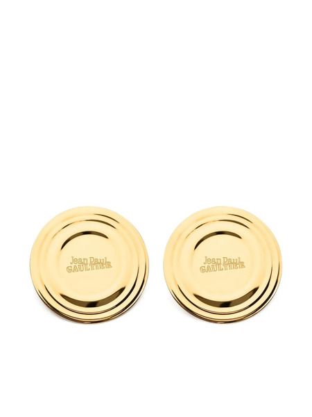  Jean Paul Gaultier Logo-engraved Earrings - Gold 