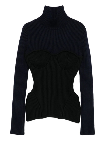  Jean Paul Gaultier Merino Wool-blend Top - Black 