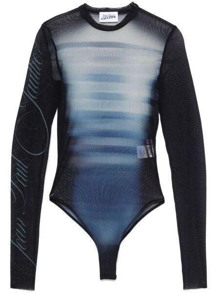  Jean Paul Gaultier Mesh Bodysuit - 595601 Navy/lightblue/white 