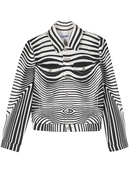  Jean Paul Gaultier Morphing Digital-print Denim Jacket - White 