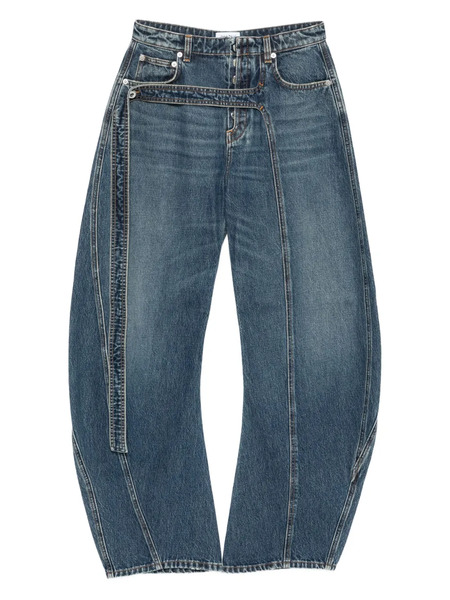  Jean Paul Gaultier Panelled Belted Jeans - Blue 