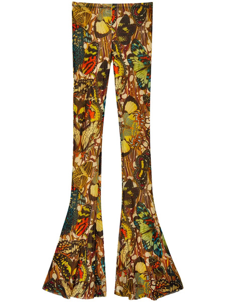  Jean Paul Gaultier Papillon Flared Leggings - Yellow 