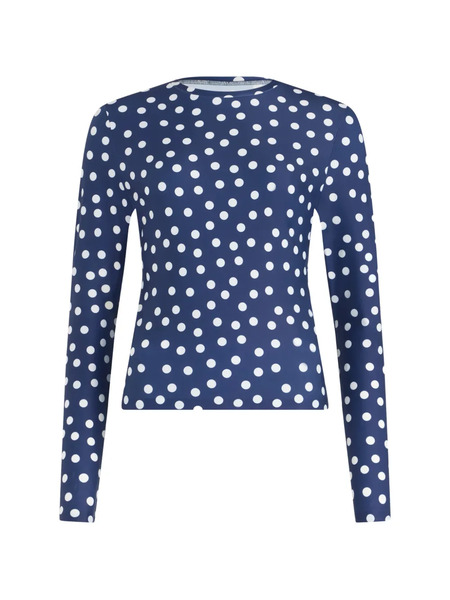  Jean Paul Gaultier Polka Dot Long Sleeves Top - Blue 