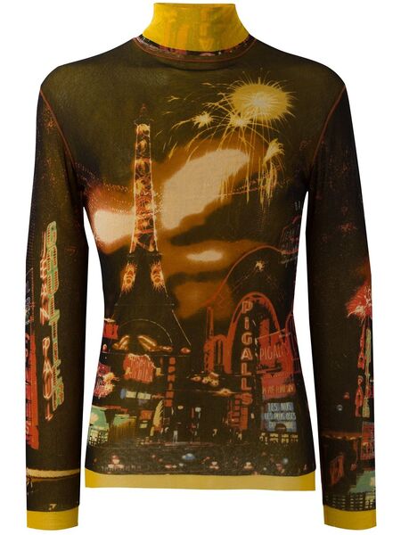  Jean Paul Gaultier Pre-owned Paris Print Top - Multicolour 
