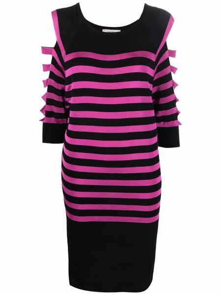  Jean Paul Gaultier Pre-owned 2000s Striped Cut-out Dress - Pink 