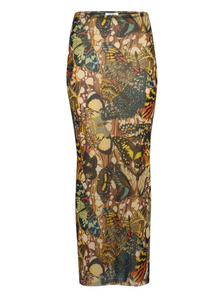  Jean Paul Gaultier Printed Maxi Skirt - Neutrals 