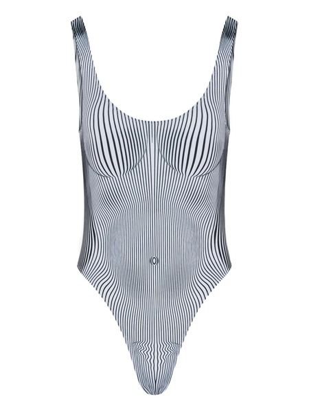  Jean Paul Gaultier Printed Swimsuit - White 