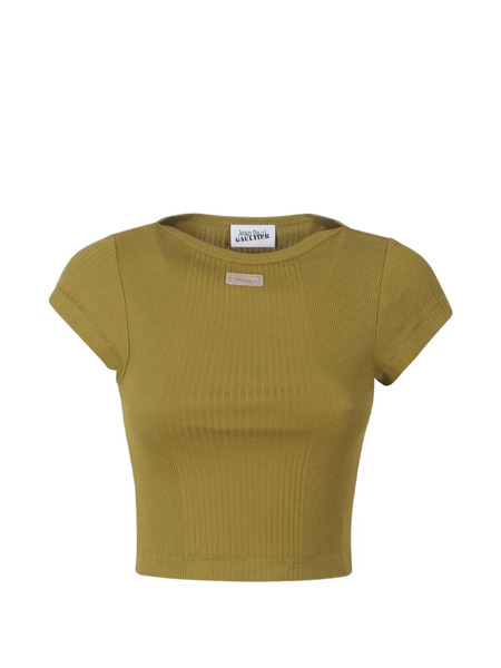  Jean Paul Gaultier Ribbed Patch Baby T-shirt - Green 