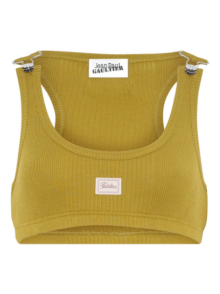  Jean Paul Gaultier Ribbed Patch Bra - Yellow 