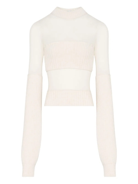  Jean Paul Gaultier Ribbed Wool Sweater - Neutrals 