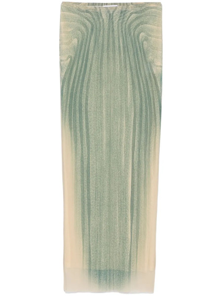  Jean Paul Gaultier Spiral Maxi Skirt - Blue 