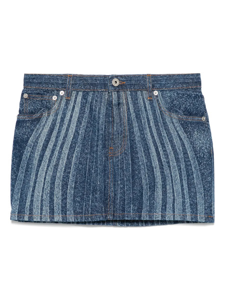  Jean Paul Gaultier Spiral-print Mini Skirt - Blue 