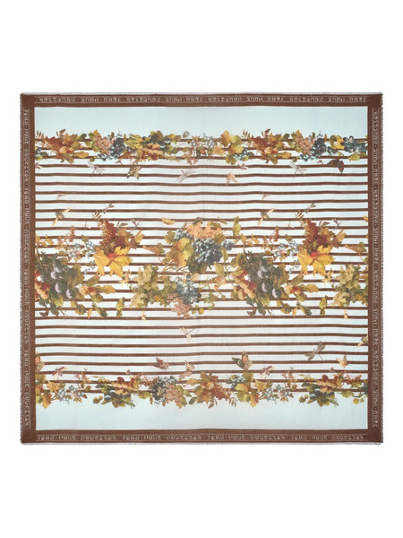 Jean Paul Gaultier Striped Floral Scarf - Blue 