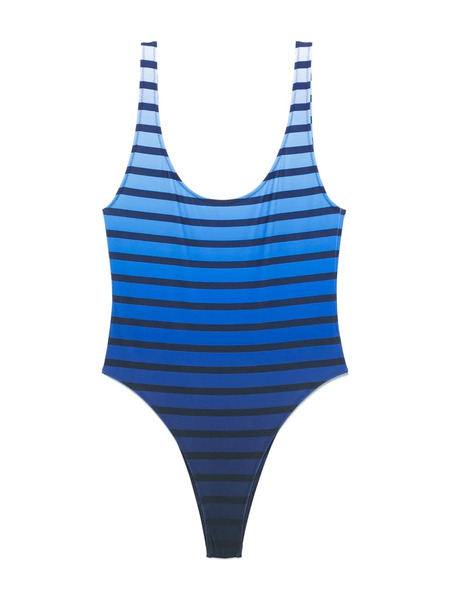  Jean Paul Gaultier Striped Swimsuit - Blue 