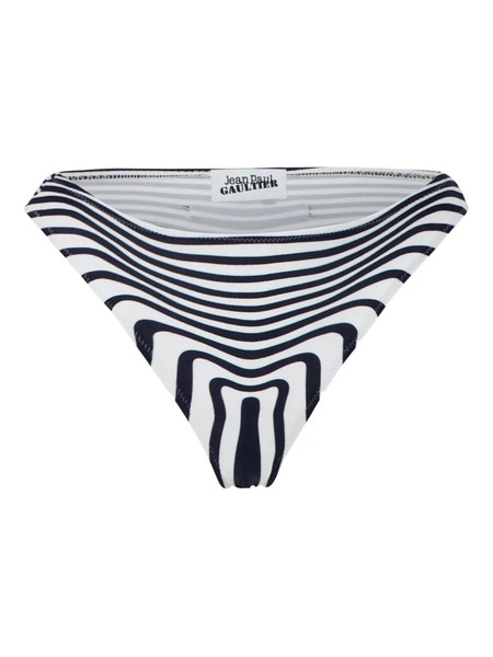  Jean Paul Gaultier Stripes Morphing Bikini Bottom - White 