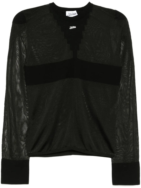  Jean Paul Gaultier The Logo Knit Top - Black 