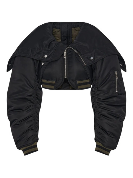  Jean Paul Gaultier Zip-fastening Cropped Jacket - Black 