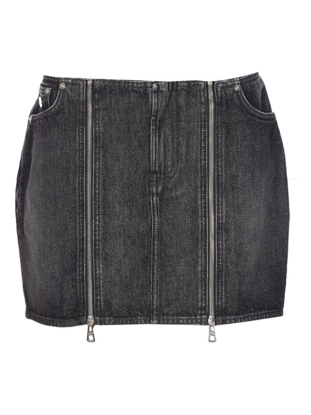  Jean Paul Gaultier Zip-front Pocket Mini Skirt - Grey 