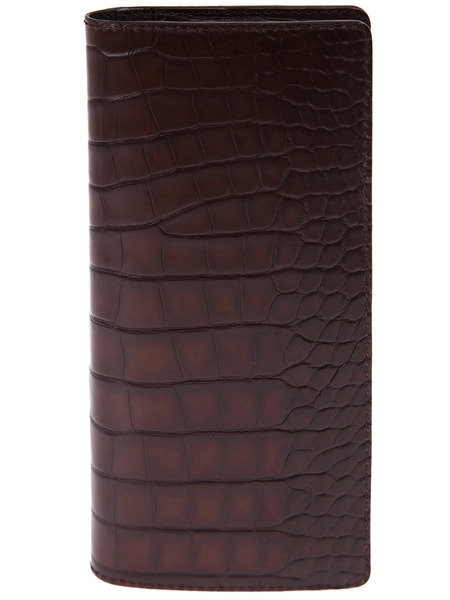  Jean Rousseau Alligator Leather Wallet - Brown 