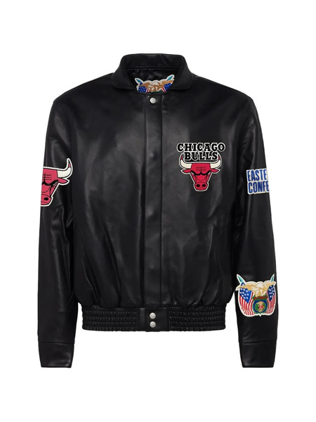  Jeff Hamilton Chicago Bulls Appliquéd Jacket - Black 