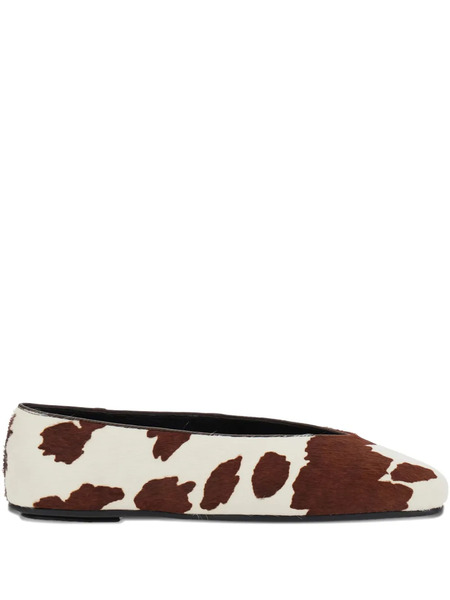  Jeffrey Campbell Animalier-print Ballet Flats - White 