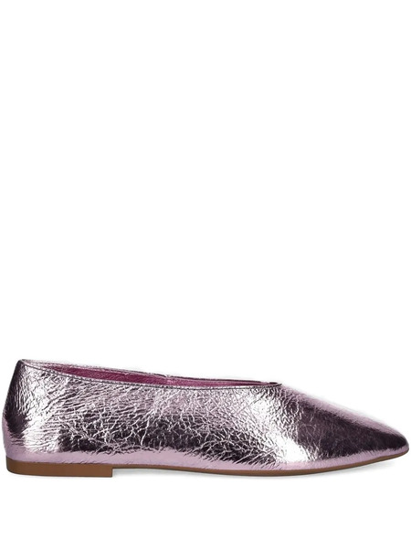  Jeffrey Campbell Metallic-effect Leather Ballet Flats - Purple 