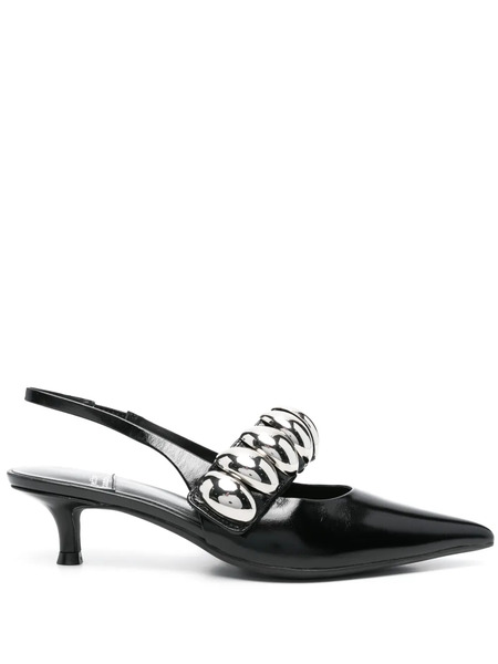  Jeffrey Campbell 40mm Leather Heeled Sandals - Black 