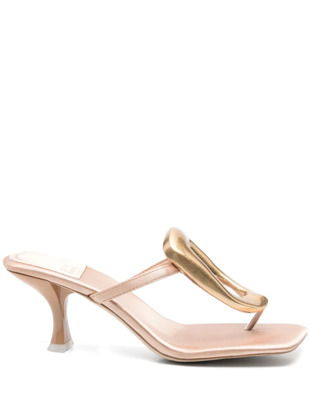  Jeffrey Campbell 60mm Leather Heeled Sandals - Neutrals 