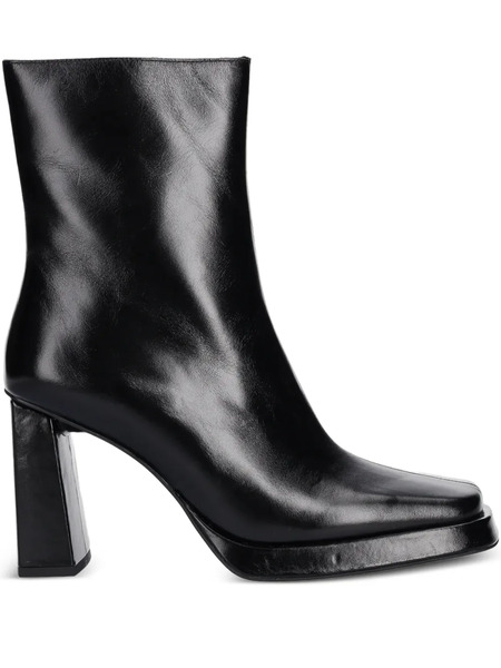  Jeffrey Campbell Square-toe Zip-up Ankle Boots - Black 
