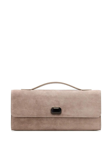  Jeffrey Levinson Alex Suede Clutch Bag - Neutrals 