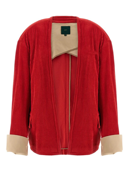  Jejia Corduroy Open-front Jacket - Red 