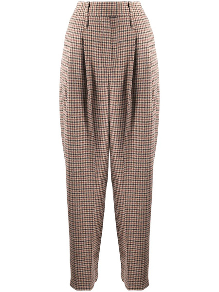  Jejia Houndstooth Print Trousers - Neutrals 
