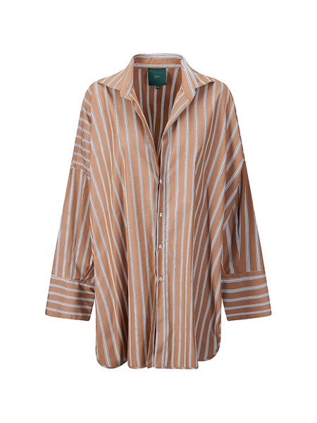  Jejia Orlando Striped Shirt - Brown 