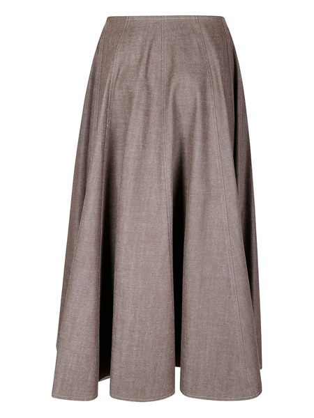  Jejia Sissi Panelled Flared A-line Skirt - Brown 