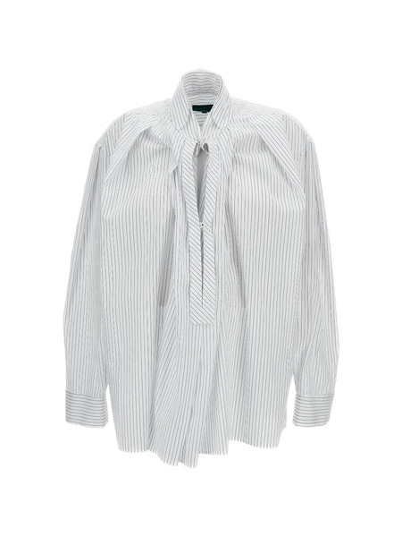  Jejia Striped V-neck Shirt - White 