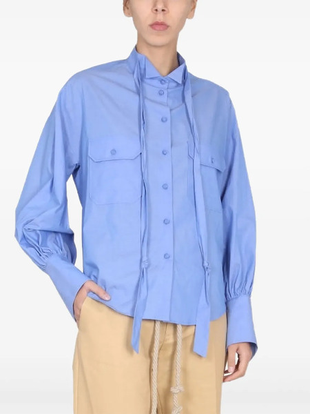  Jejia Tie-detail Shirt - Blue 