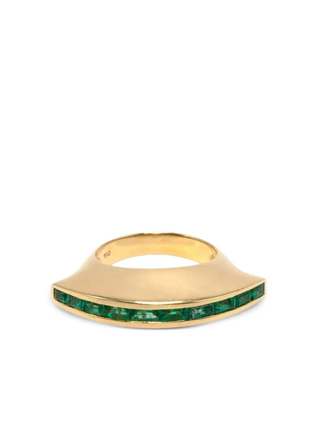  Jenna Blake 18k Yellow Gold Eclipse Emerald Ring 