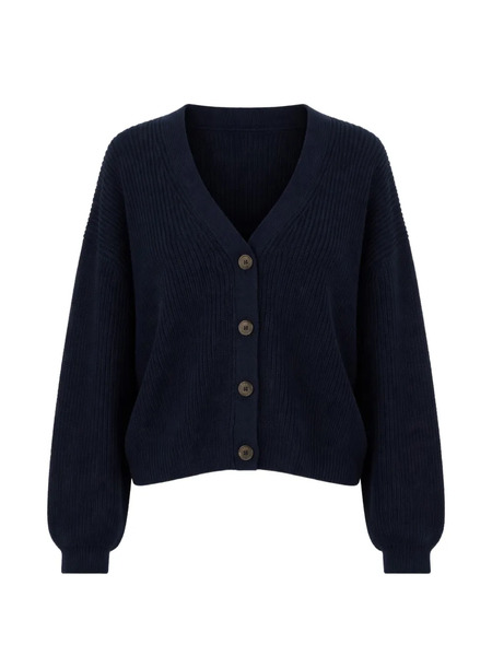  Jenni Kayne Button-up Ribbed Cardigan - Blue 