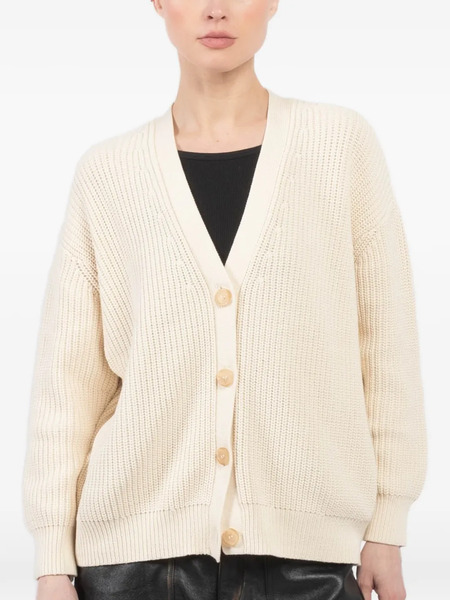  Jenni Kayne Cocoon Button V-neck Cardigan - White 