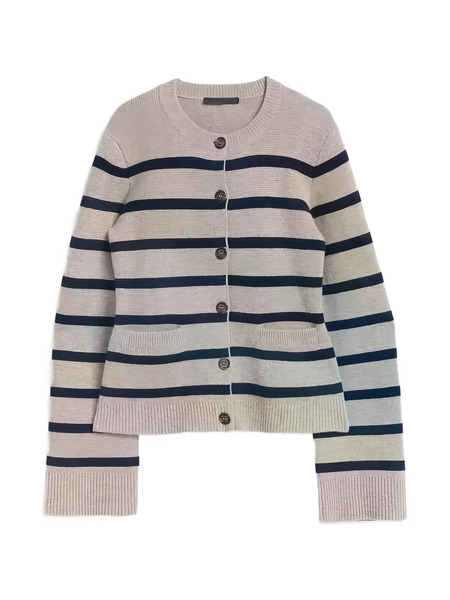  Jenni Kayne Striped Button Knitwear - Neutrals 