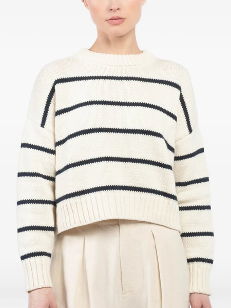  Jenni Kayne Striped Crew-neck Sweater - Neutrals 