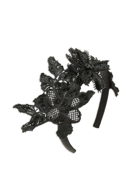  Jennifer Behr Alberta Beaded Floral Headband - Black 