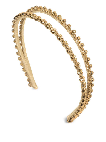  Jennifer Behr Anya Double-row Embellished Headband - Gold 