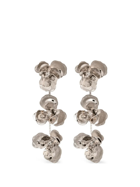  Jennifer Behr Braelynn Floral Drop Earrings - Silver 