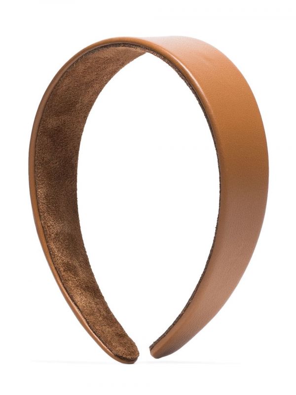  Jennifer Behr Cruz Leather Headband - Brown 