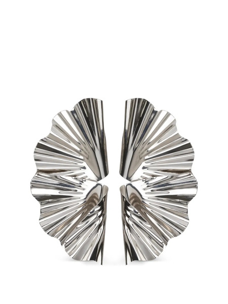  Jennifer Behr Darya Ruffled Earrings - Silver 